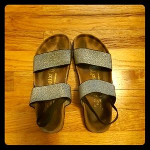 Birkenstocks Silver and Black - RARE